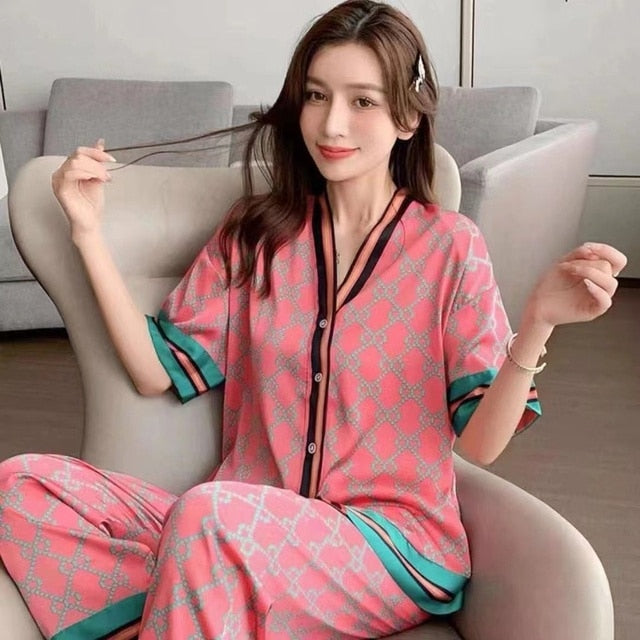 Lisacmvpnel 2022 Spring New Style Long Sleeved Women Pajamas